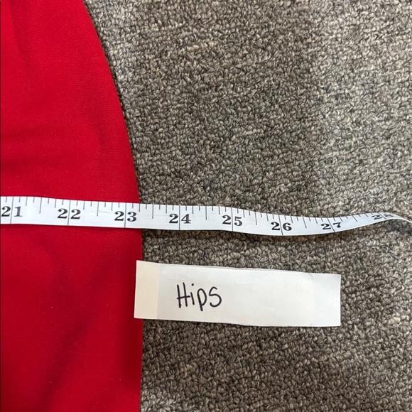 Red jersey stretch maxi tulip skirt elastic waist by Jonden size 18 2X - Picture 6 of 6
